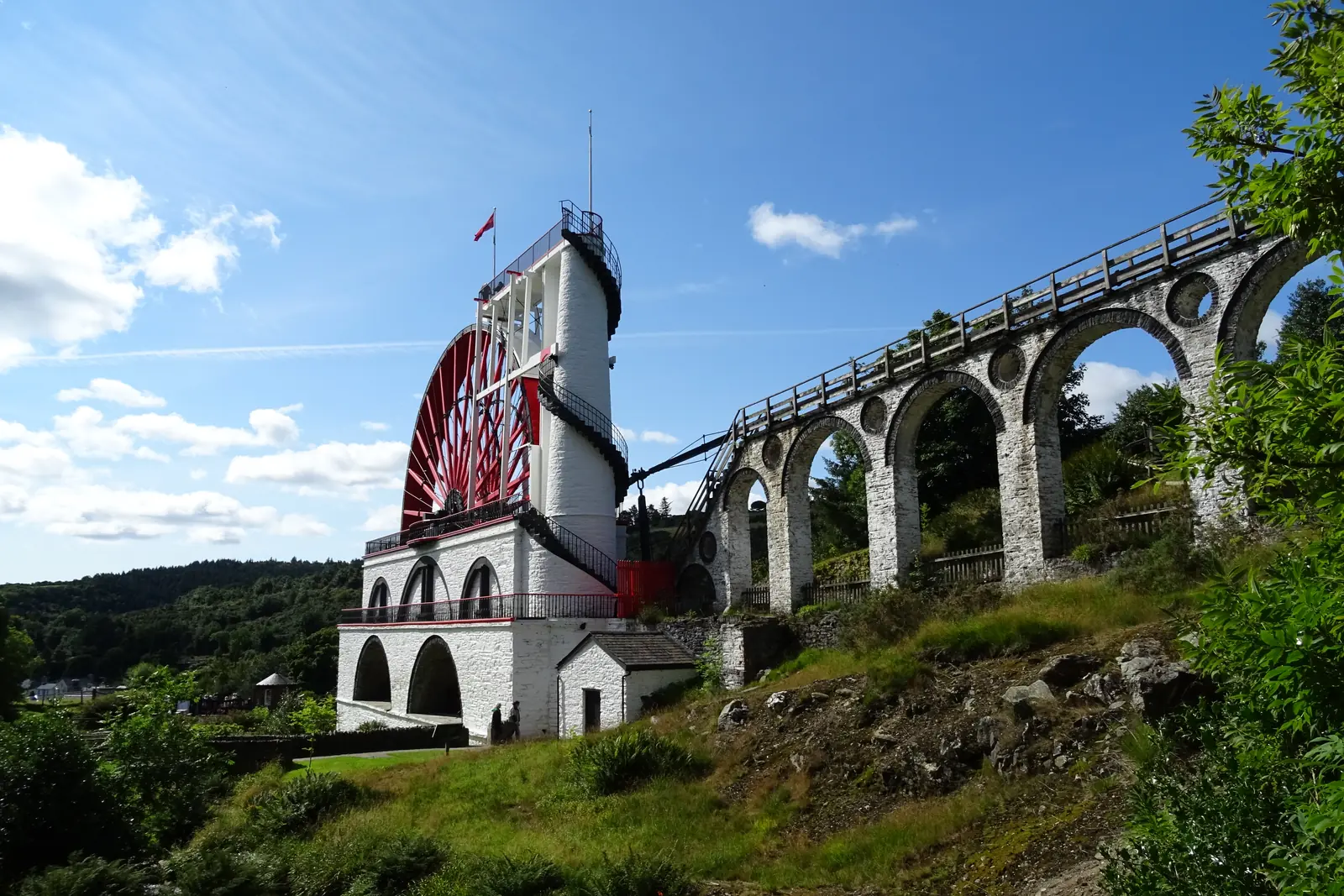 The Great Laxey Wheel, Lady Isabella, above the village of Laxey