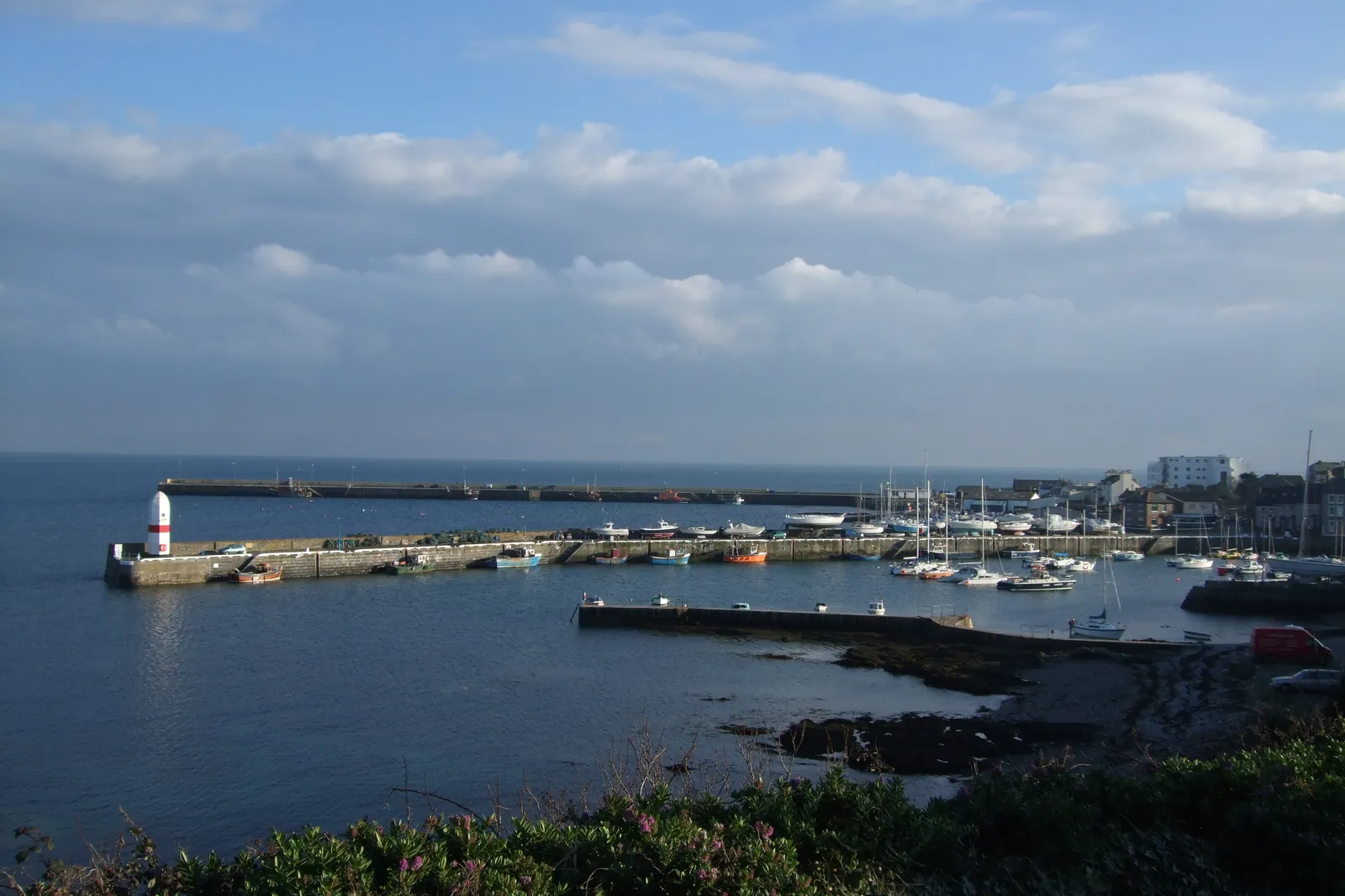 Fishing boats in Port St Mary harbour on the south coast